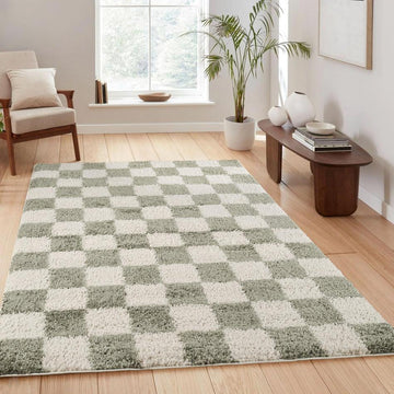 Chester Check CHS01 Sage Rug-Desire Rugs-Rug Love - The Most Loved Rug Store